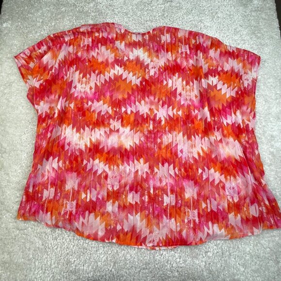 Show Mw Your Mumu Peta Tunic Magma Hot Orange Oversized - Picture 2 of 7